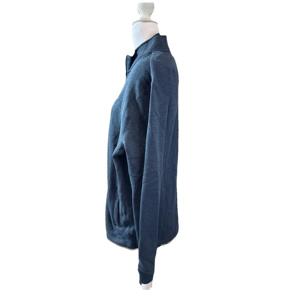 NWOT Men's Sonoma Goods For Life® Sweater Fleece Full-Zip Navy Size L - Picture 2 of 8